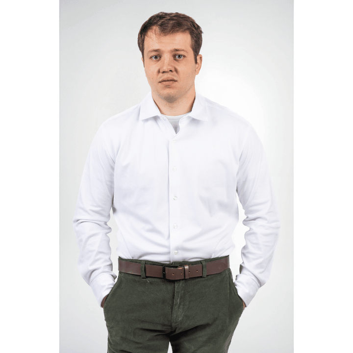 Chemise Piqué de Coton Manches Longues