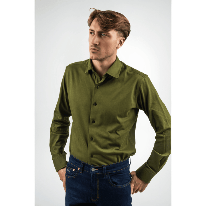 Chemise Piqué de Coton Manches Longues
