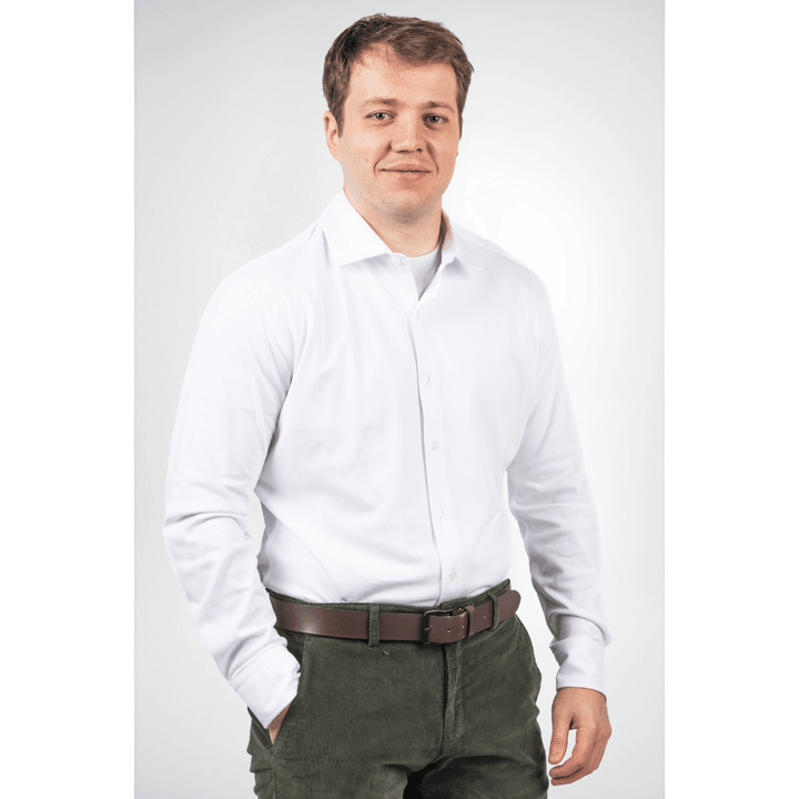 Chemise Piqué de Coton Manches Longues