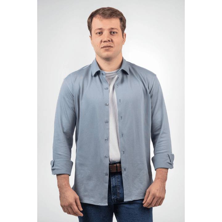 Chemise Piqué de Coton Manches Longues