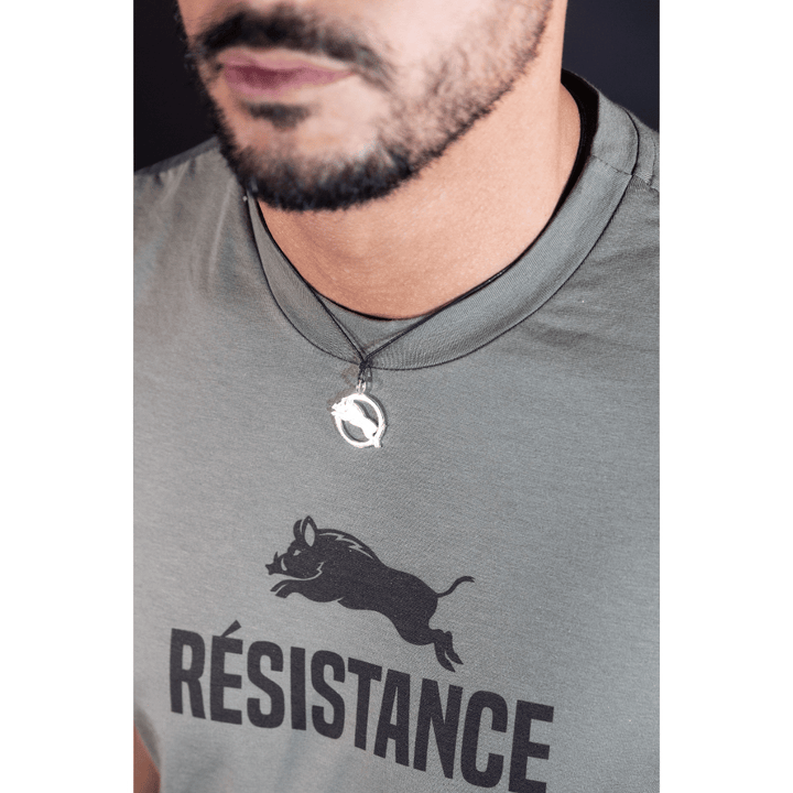 Pendentif - Sanglier APER dans son cercle