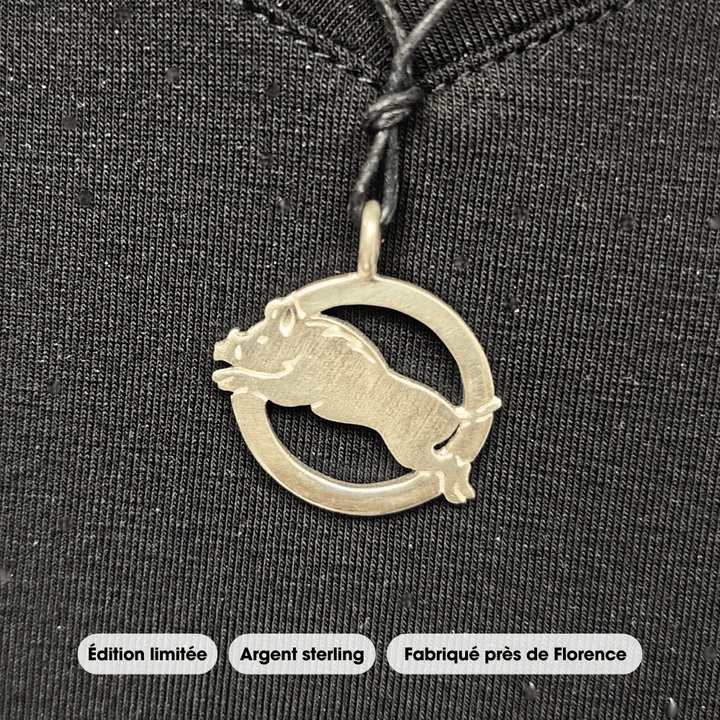 Pendentif - Sanglier APER dans son cercle